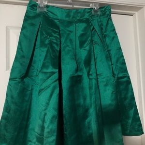 Green flare skirt